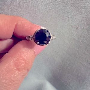 Sapphire and zircon in Sterling Silver